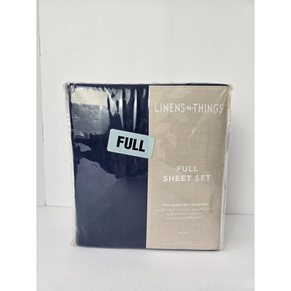 Linens N Things Sheet Set Full New blue 4 piece